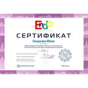 СЮВ - Квинтэссенция - 2016 - сертификат 